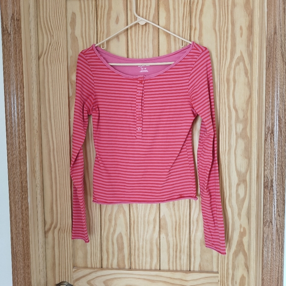 UO Out From Under Betty Boatneck Long Sleeve Henley Top - Picture 2 of 7